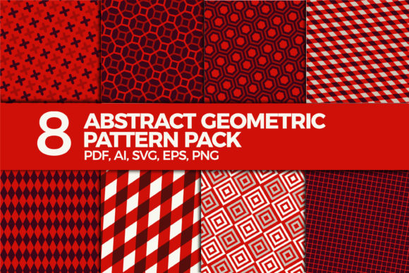 8 Abstract Geometric Patterns Pack for Local Business Branding
