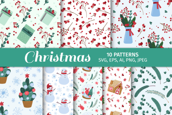 Christmas Patterns for Embroidery Projects