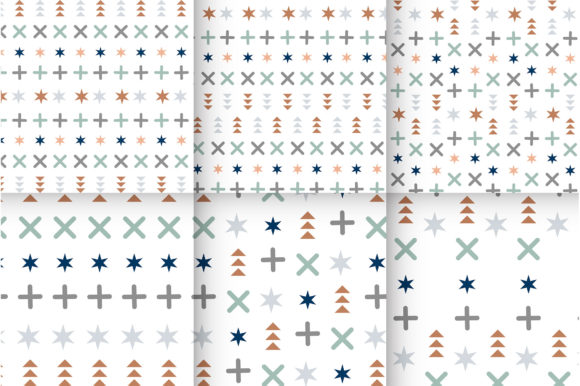 Digital Memphis Patterns Paper for Modern Graphics and Design