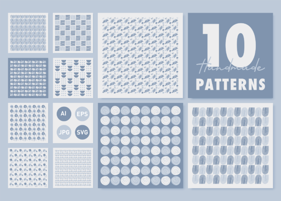 Handmade Seamless Patterns for Local Business Branding