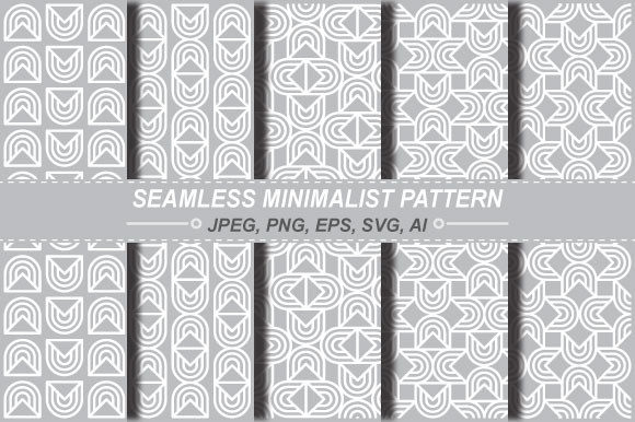 Seamless Minimalist Patterns for Modern Graphic Design